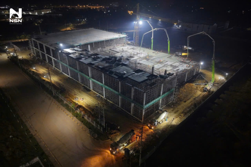 Dự án nhà máy thực phẩm Golden Gate Food đổ mẻ bê tông cuối cùng