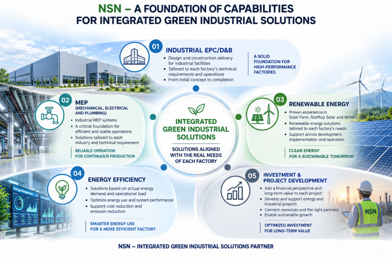 NSN – Nền tảng năng lực cho giải pháp công nghiệp xanh tích hợp